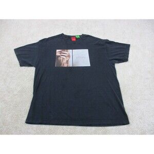 V/SUAL VISUAL Shirt Adult Extra Large Black Super Model Lips Nails Logo Mens